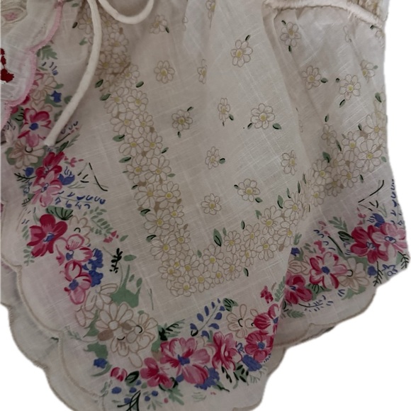 Anthropologie Pieced Scarf Hanky Tank Top Size XS Pinks, Neutrals,Embroidery - Picture 5 of 9